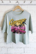 Garage Car California Graphic Long Crop Top
