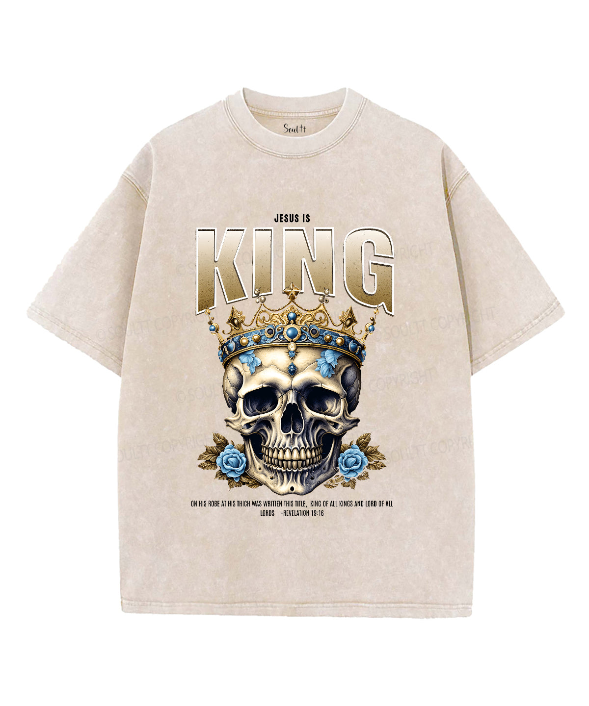 Jesus Is King Unisex Washed Christian T-shirt Style003 Hoodie, Sweatshirt | CiraTrend.com (Image 4)
