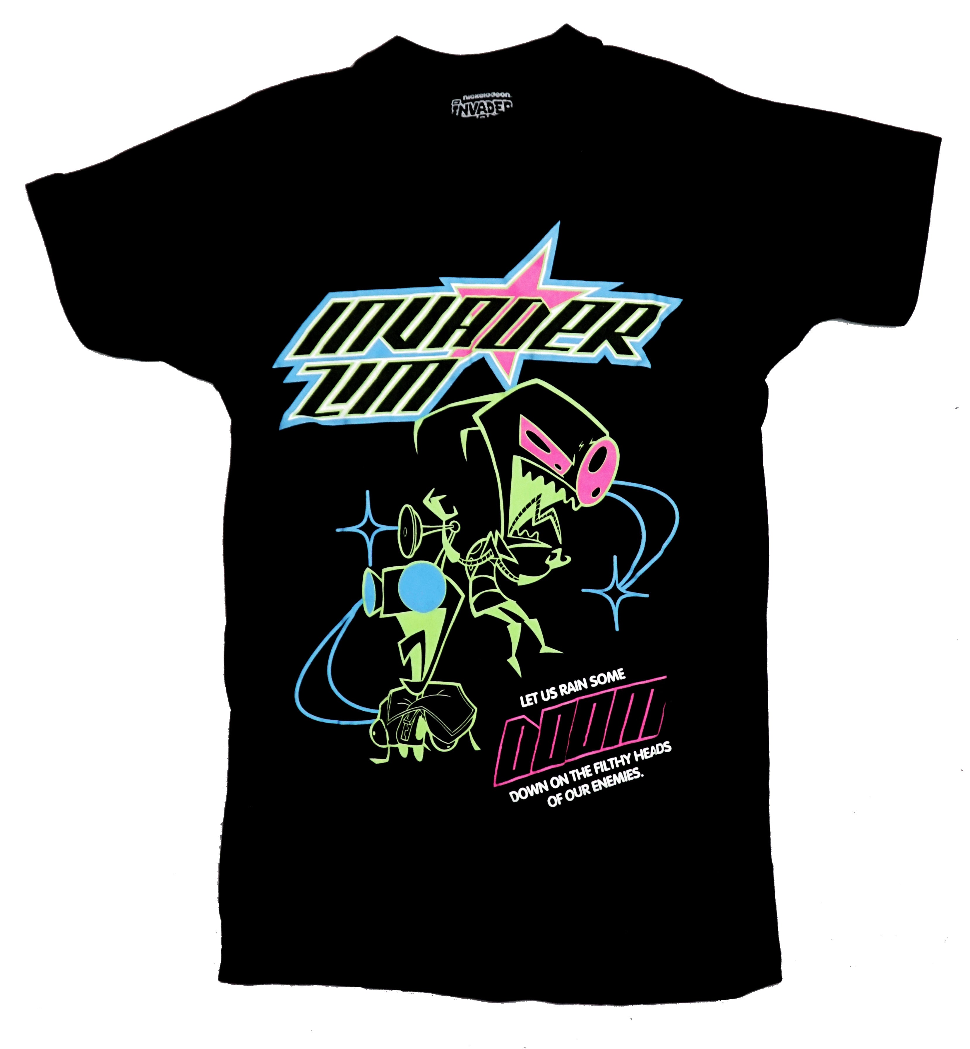 Invader Zim Mens T-Shirt - Zim & Gir Let Us Rain Some DOOM Hoodie, Sweatshirt | CiraTrend.com