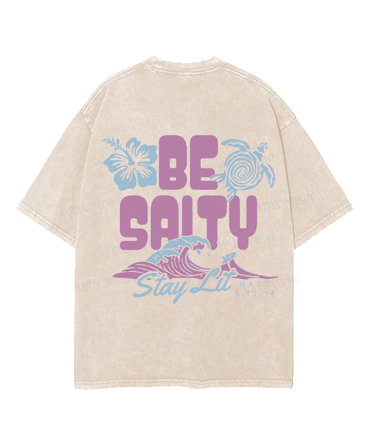 Be Salty Double Sided Unisex Washed Christian T-shirt Hoodie, Sweatshirt | CiraTrend.com (Image 2)
