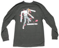 Chainsaw Man Mens Long Sleeve T-Shirt - Bloodied over Silver Name Hoodie, Sweatshirt | CiraTrend.com