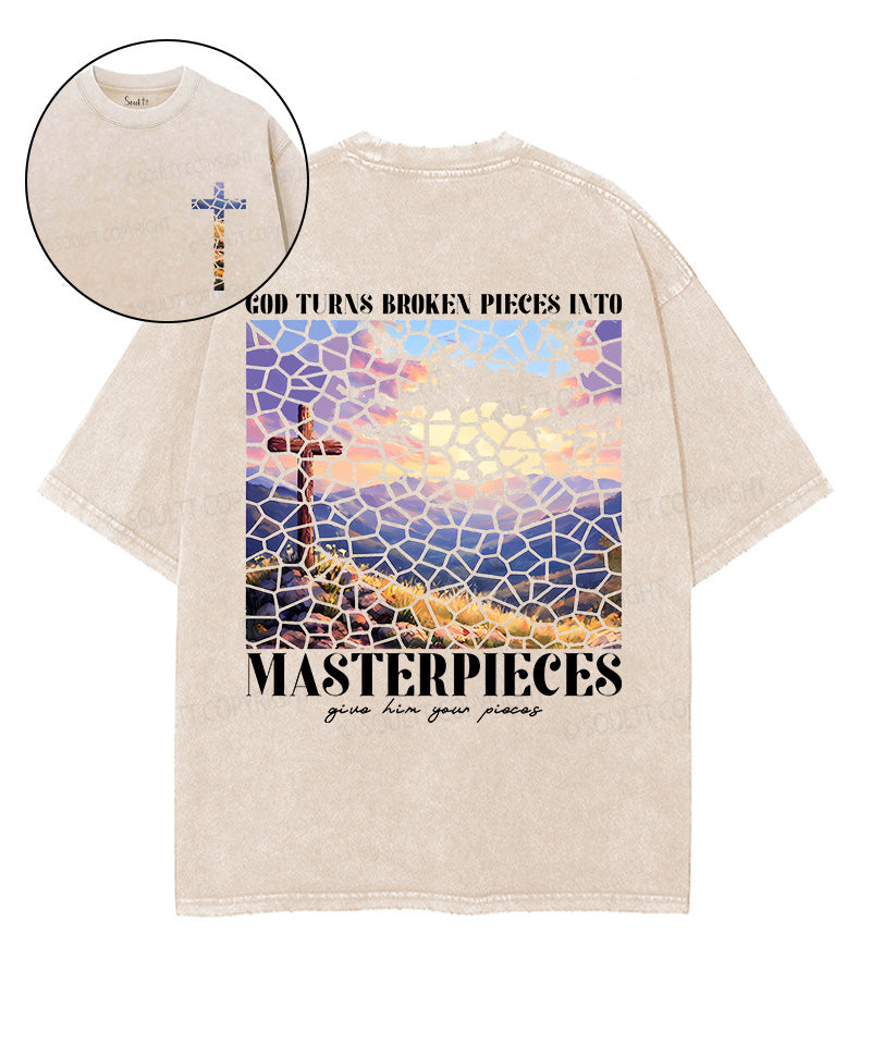 Masterpieces Double Sided Unisex Washed Christian T-shirt Hoodie, Sweatshirt | CiraTrend.com (Image 1)