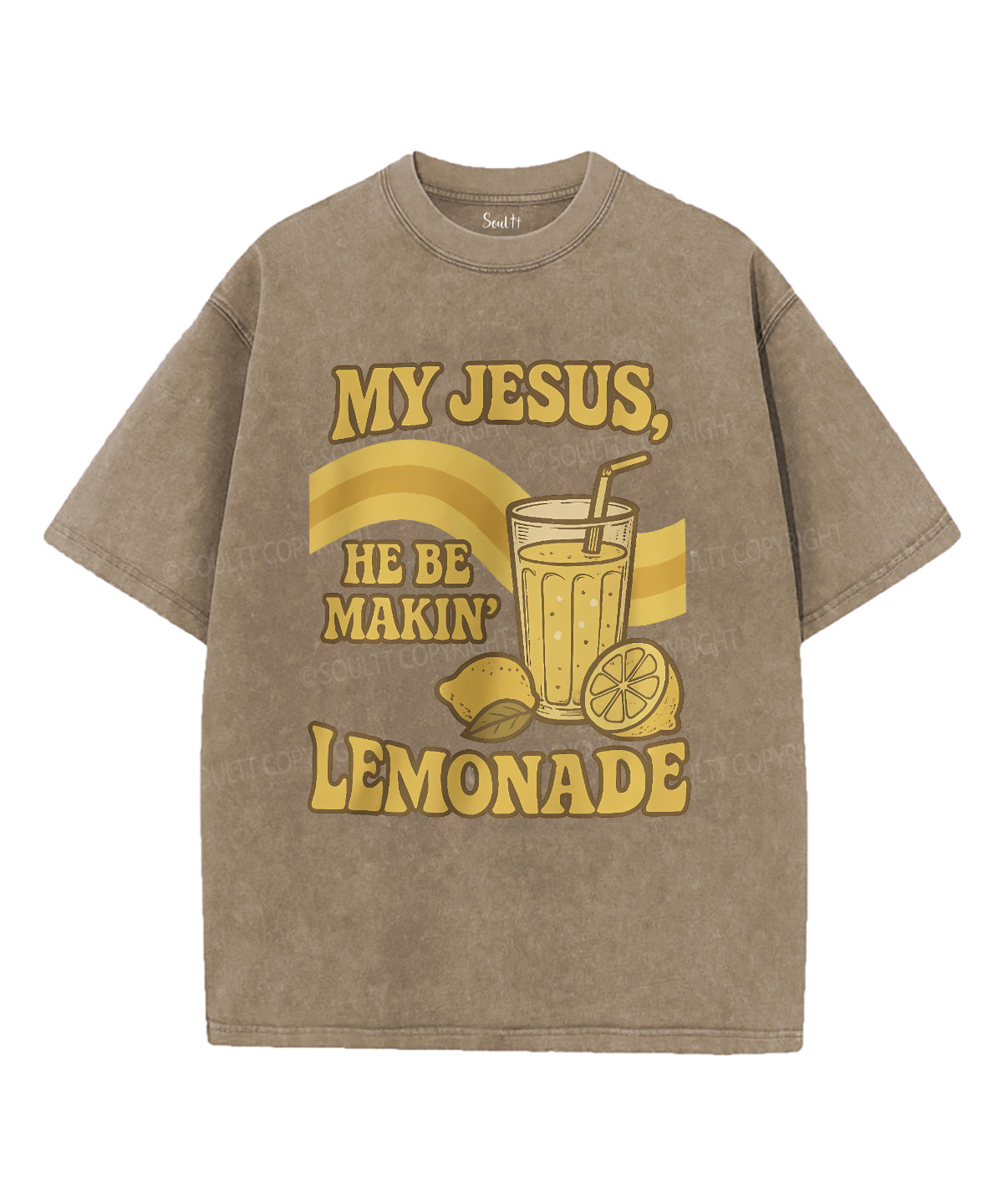 My Jesus He Be Making Lemonade Unisex Washed Christian T-shirt Hoodie, Sweatshirt | CiraTrend.com (Image 5)