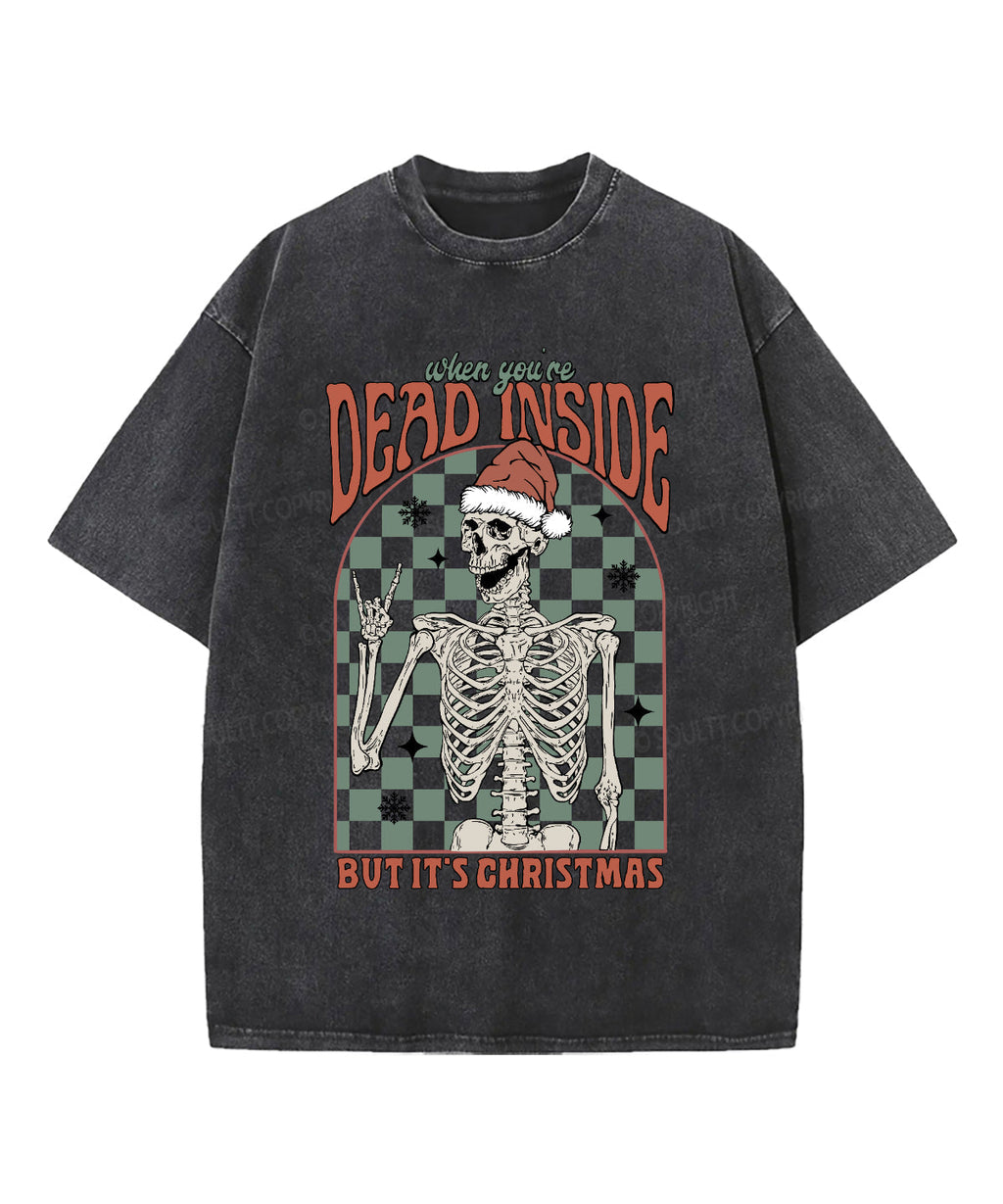 When You're Dead Inside Washed Christian T-shirt Hoodie, Sweatshirt | CiraTrend.com (Image 1)