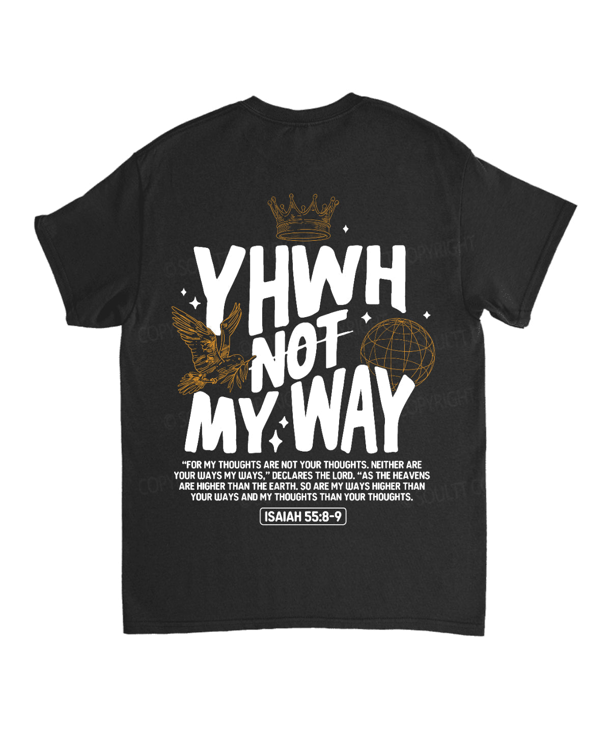 YHWH Not My Way Double Sided Unisex Cotton Christian T-Shirt Hoodie, Sweatshirt | CiraTrend.com (Image 5)