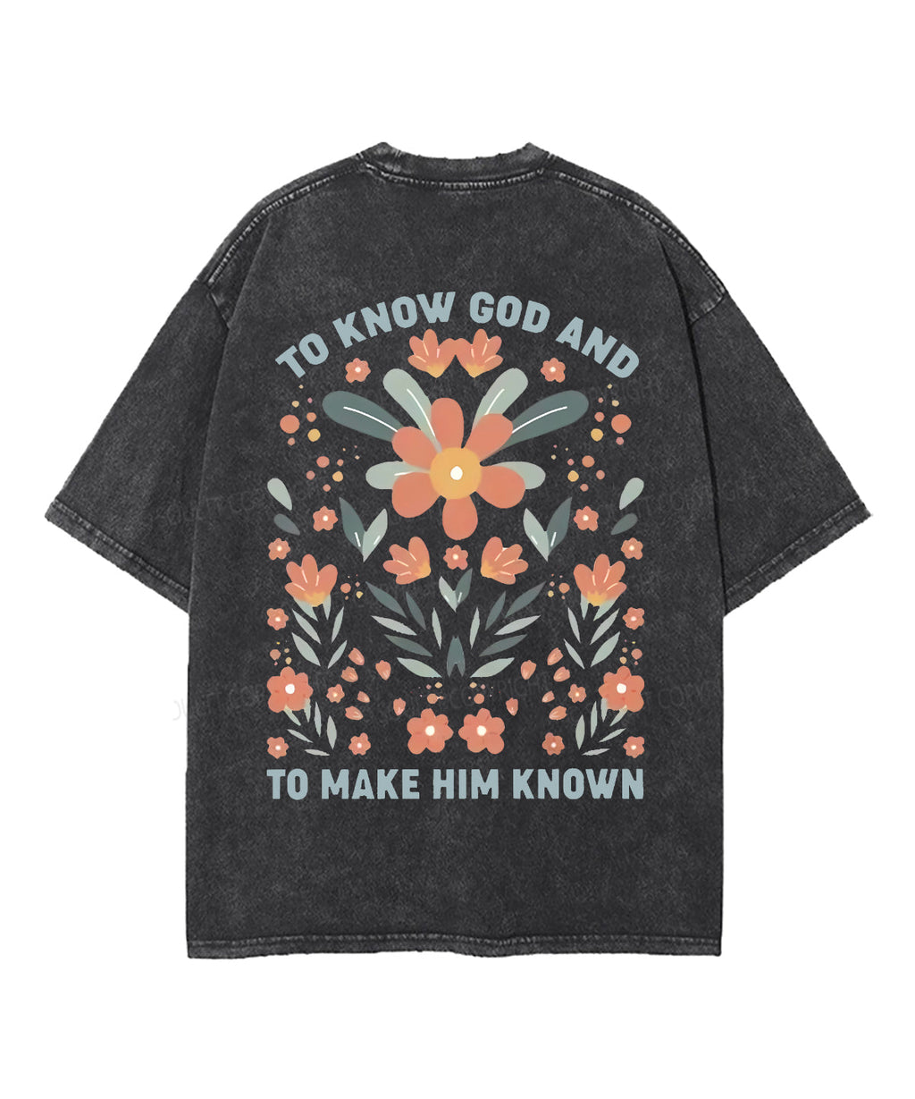 Know God Double Sided Washed Christian T-Shirts, Hoodie, Sweatshirt