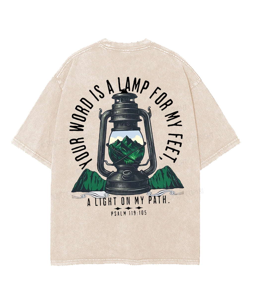 A Light On My Path Double Sided Unisex Washed Christian T-shirt Hoodie, Sweatshirt | CiraTrend.com (Image 4)