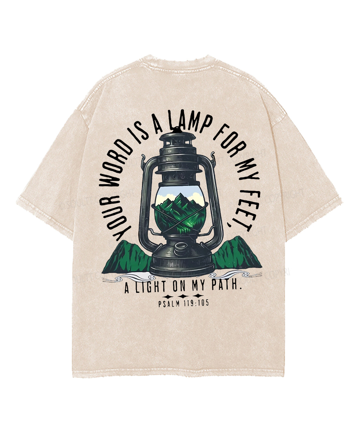A Light On My Path Double Sided Unisex Washed Christian T-shirt Hoodie, Sweatshirt | CiraTrend.com (Image 4)