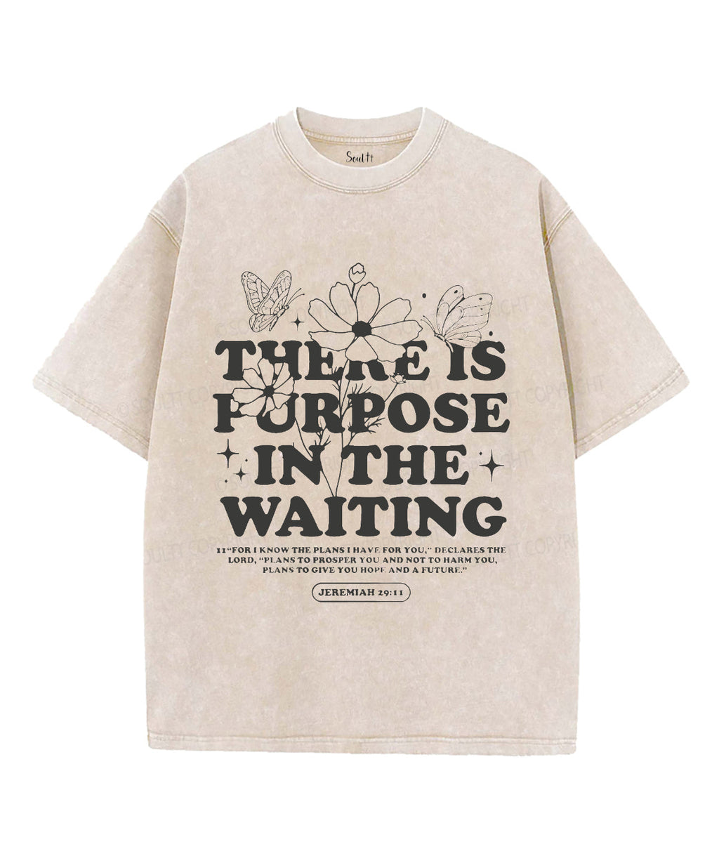 There Is Purpose in the Waiting Unisex Washed Christian T-shirt Hoodie, Sweatshirt | CiraTrend.com (Image 1)