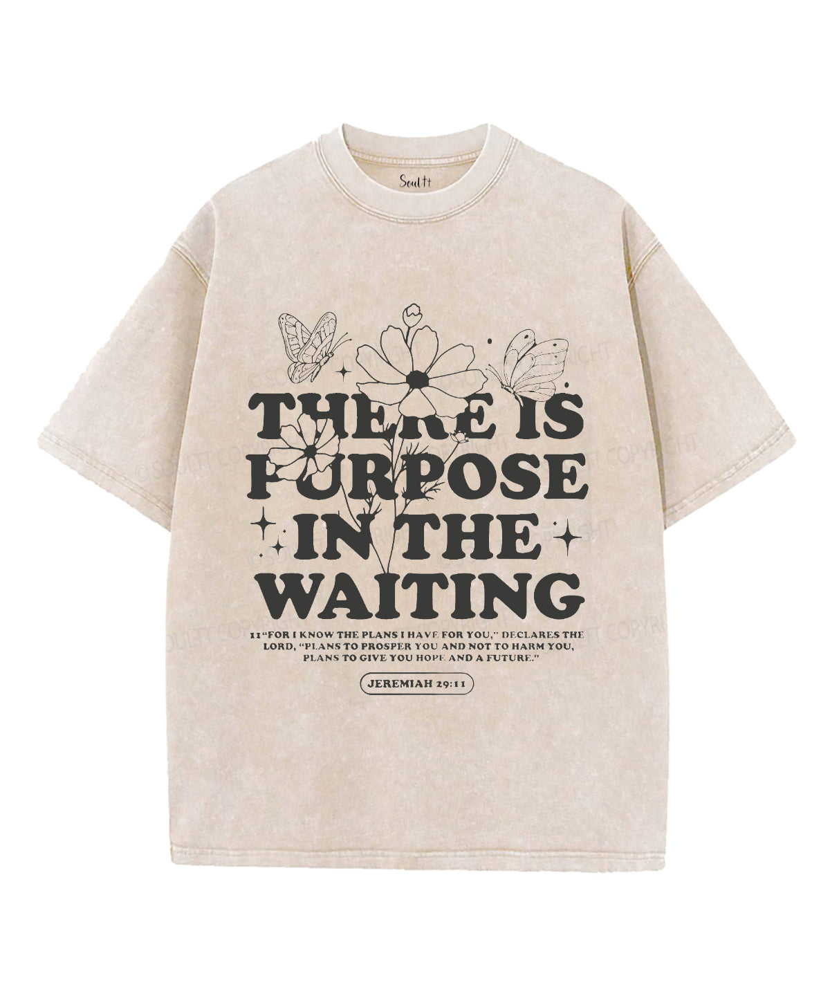 There Is Purpose in the Waiting Unisex Washed Christian T-shirt Hoodie, Sweatshirt | CiraTrend.com (Image 1)