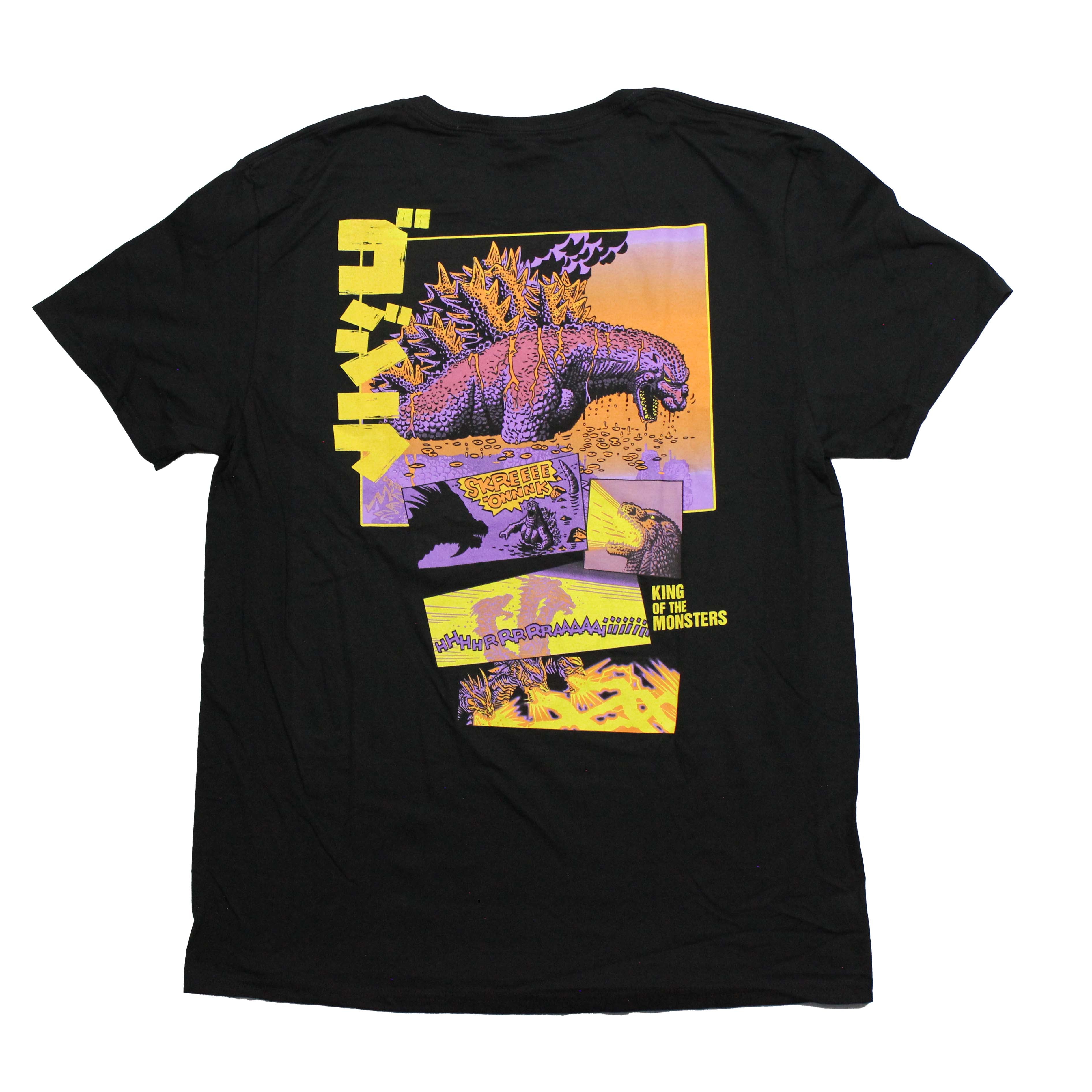 Godzilla Mens T-Shirt - King of the Monsters Name on Front Godzilla on Back Hoodie, Sweatshirt | CiraTrend.com (Image 2)