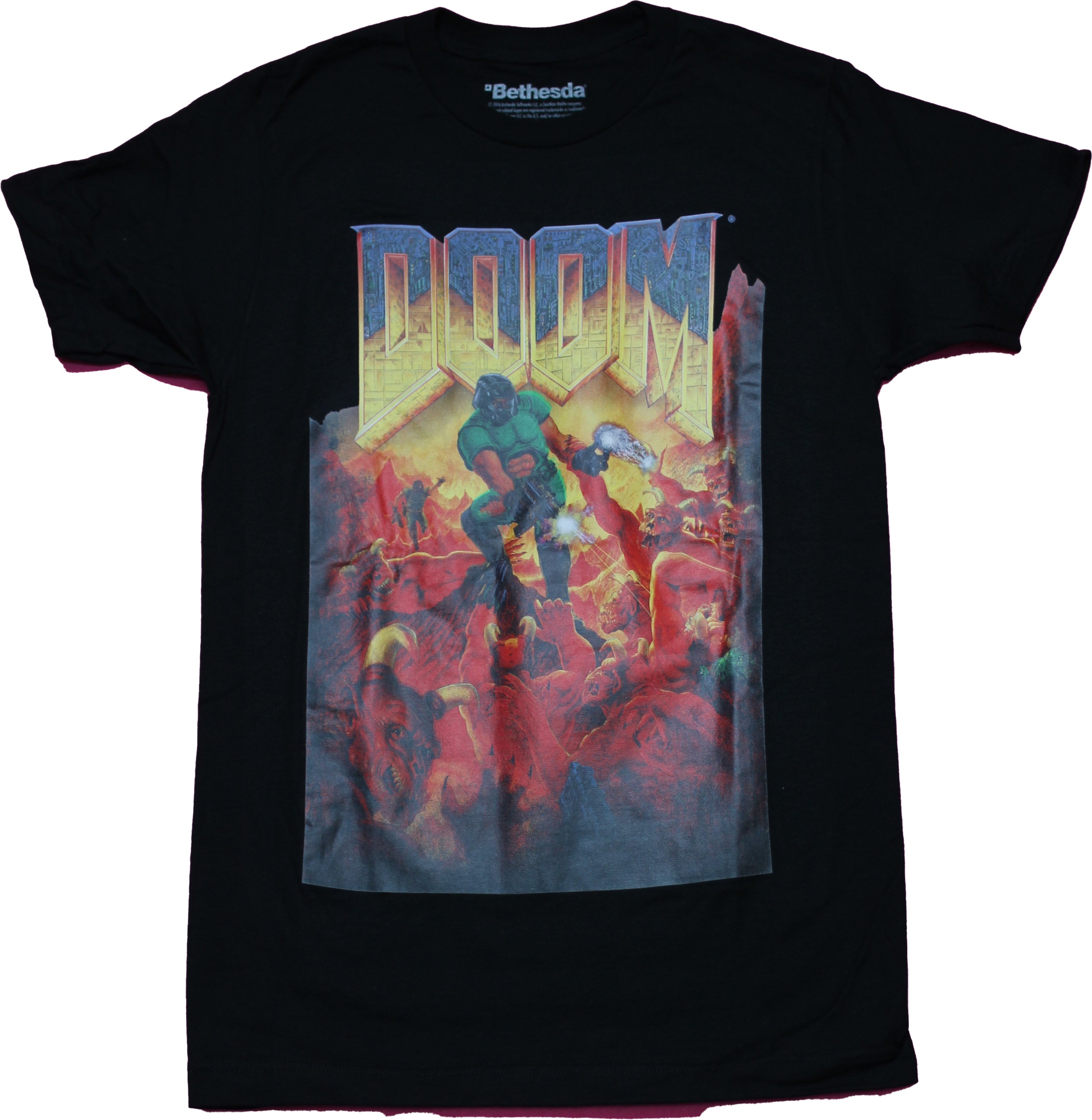 Doom Mens T-Shirt - Cover Art for the Original PC Classic Hoodie, Sweatshirt | CiraTrend.com