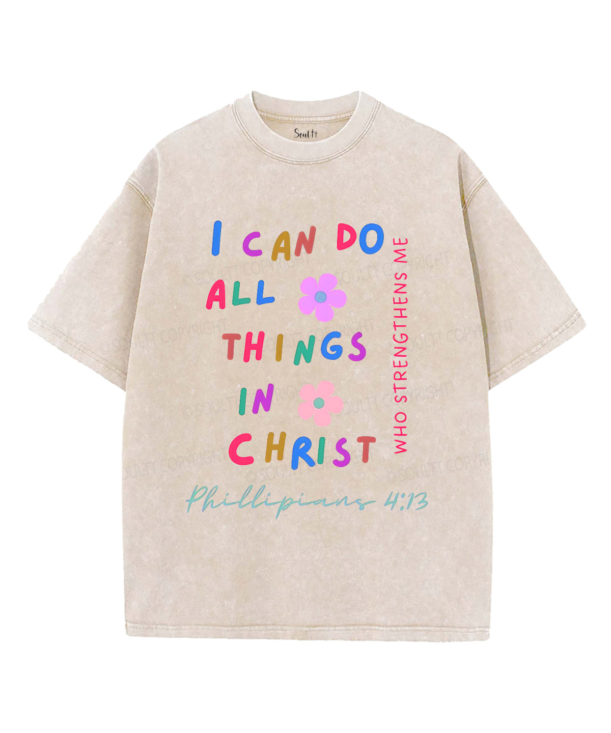 I Can Do All Things Unisex Washed Christian T-shirt Hoodie, Sweatshirt | CiraTrend.com (Image 4)