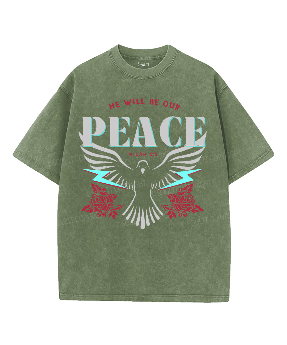 He Will Be Our Peace Washed Christian T-Shirts, Hoodie, Sweatshirt