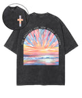 His Mercies Are New Every Morning Double Sided Unisex Washed Christian T-shirt Hoodie, Sweatshirt | CiraTrend.com (Image 1)