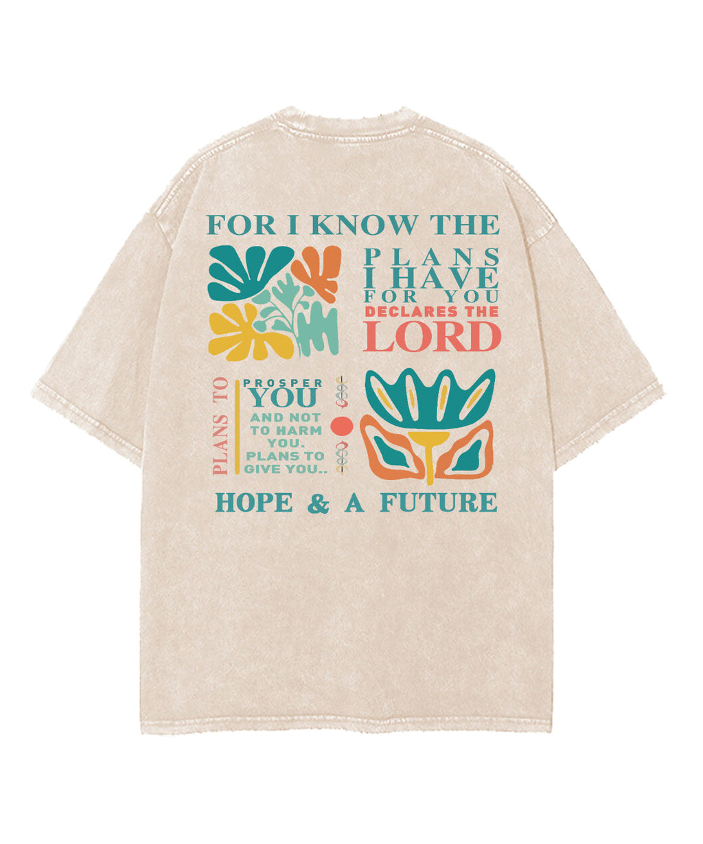 Hope & A Future Double Sided Washed Christian T-shirt Hoodie, Sweatshirt | CiraTrend.com (Image 3)