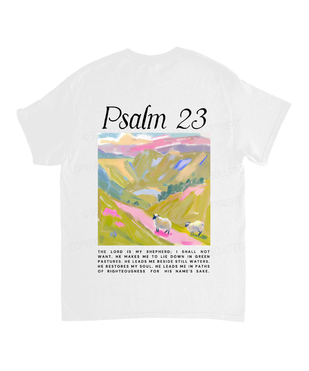 The Lord Is My Shepherd Double Sided Unisex Cotton Christian T-Shirt Style001 Hoodie, Sweatshirt | CiraTrend.com (Image 3)