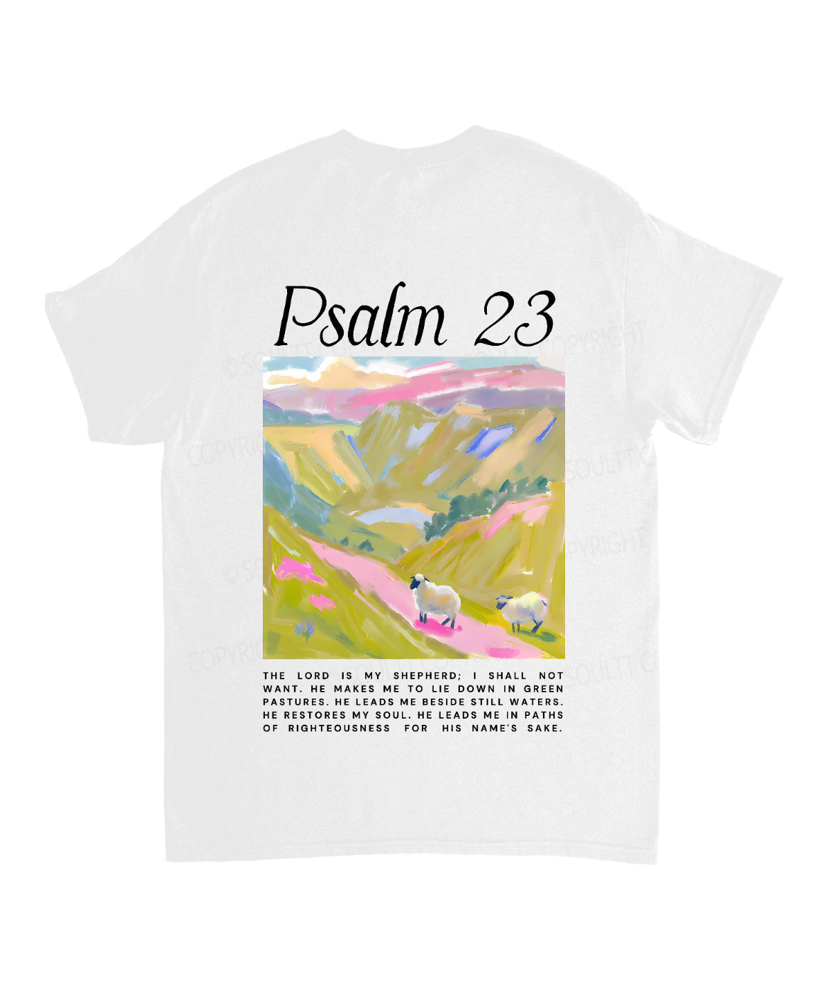 The Lord Is My Shepherd Double Sided Unisex Cotton Christian T-Shirt Style001 Hoodie, Sweatshirt | CiraTrend.com (Image 3)
