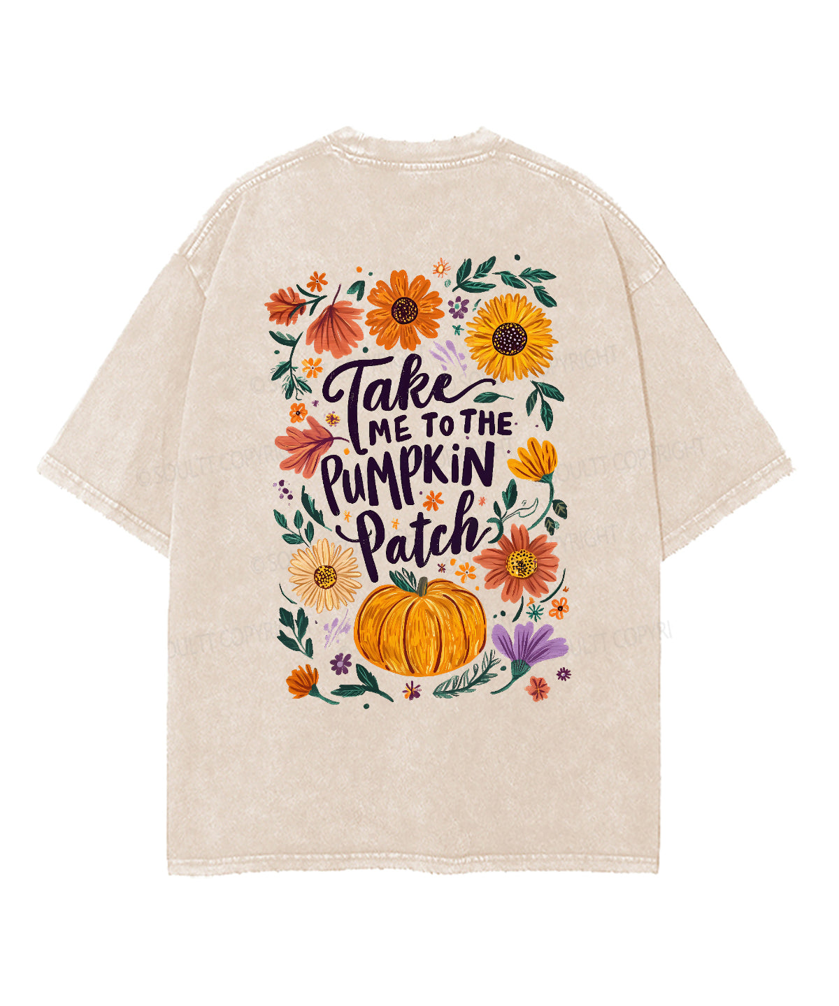 Take me to the Pumpkin Patch Double Sided Unisex Washed Christian T-shirt Hoodie, Sweatshirt | CiraTrend.com (Image 5)