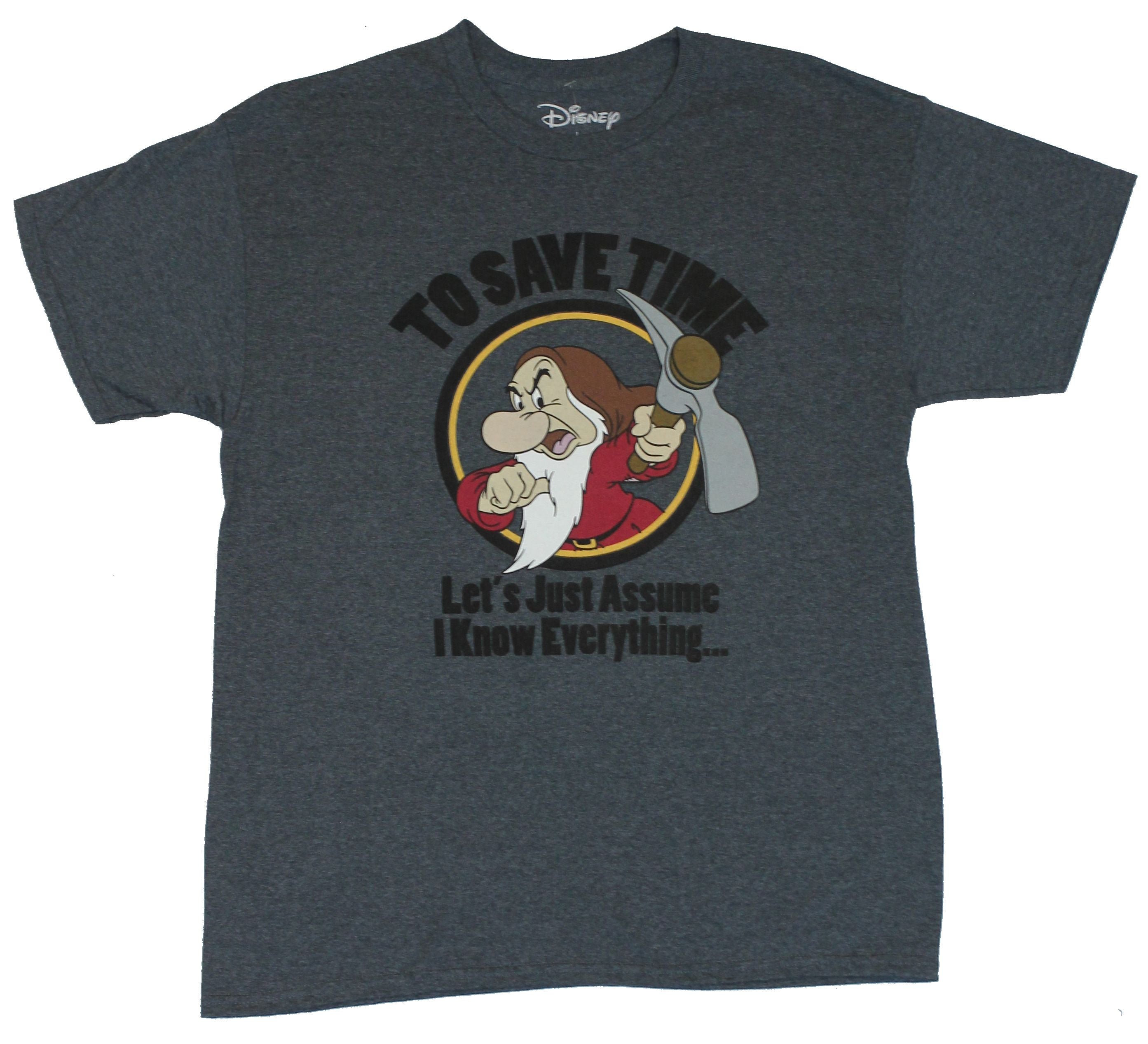 Snow White Mens T-Shirt - "To Save Time, Just Assume I'm Right" Doc Pic Hoodie, Sweatshirt | CiraTrend.com