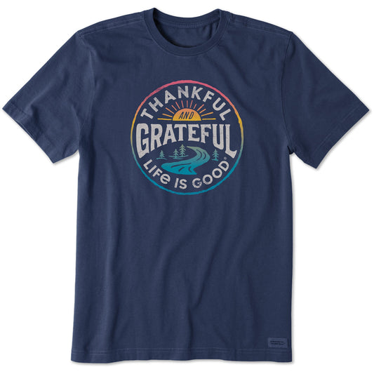 Men's Thankful and Grateful Outdoor Short Sleeve Crusher Tee
