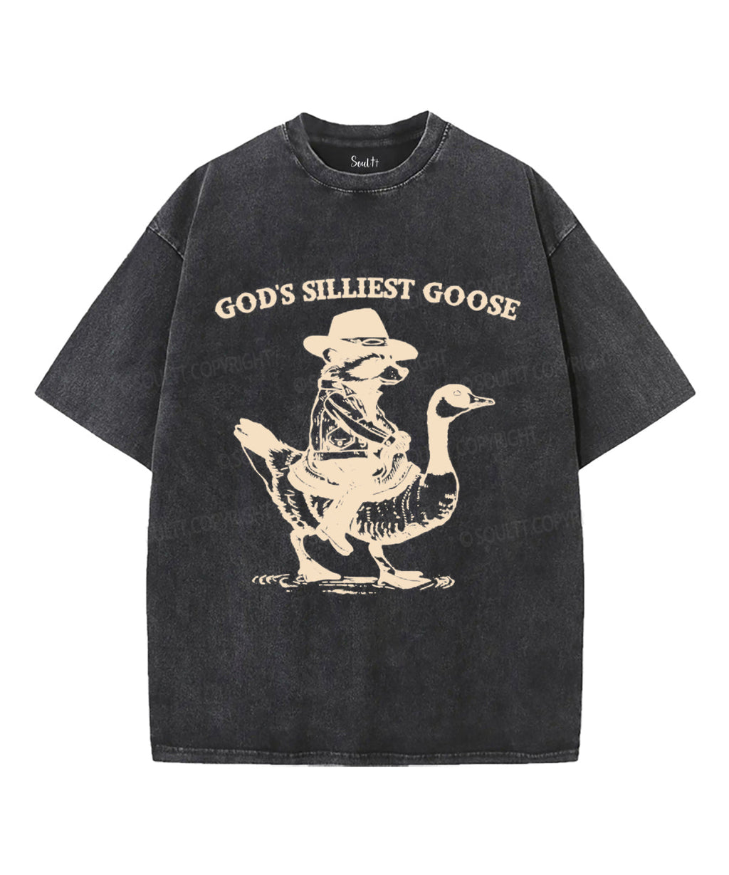 God'S Silliest Goose Washed Christian T-Shirts, Hoodie, Sweatshirt