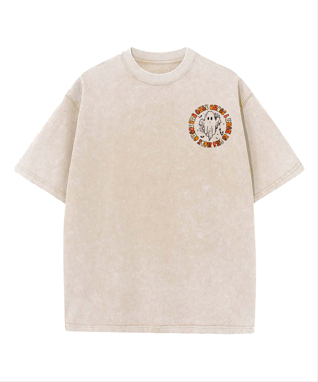 The Only Ghost Double Sided Washed Christian T-shirt Hoodie, Sweatshirt | CiraTrend.com (Image 2)