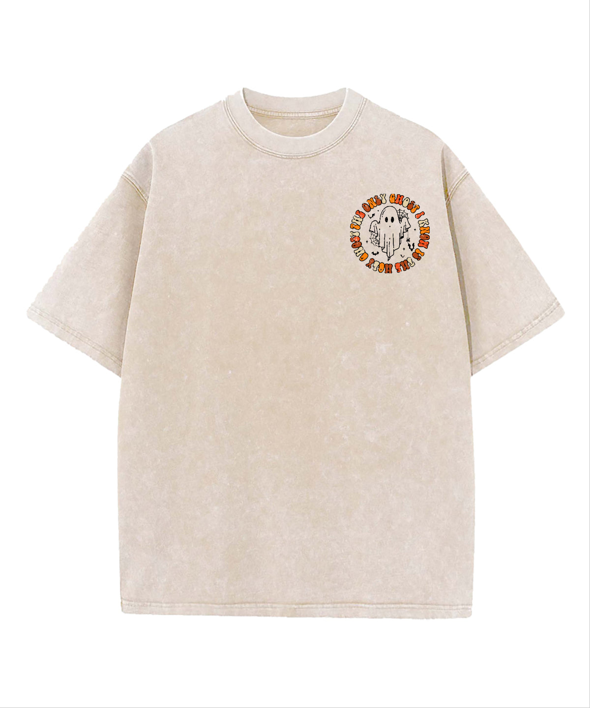 The Only Ghost Double Sided Washed Christian T-shirt Hoodie, Sweatshirt | CiraTrend.com (Image 2)