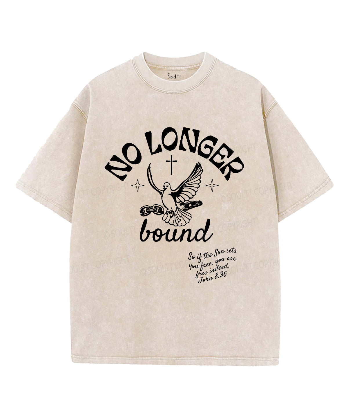 No Longer Bound Washed Christian T-shirt Hoodie, Sweatshirt | CiraTrend.com (Image 4)