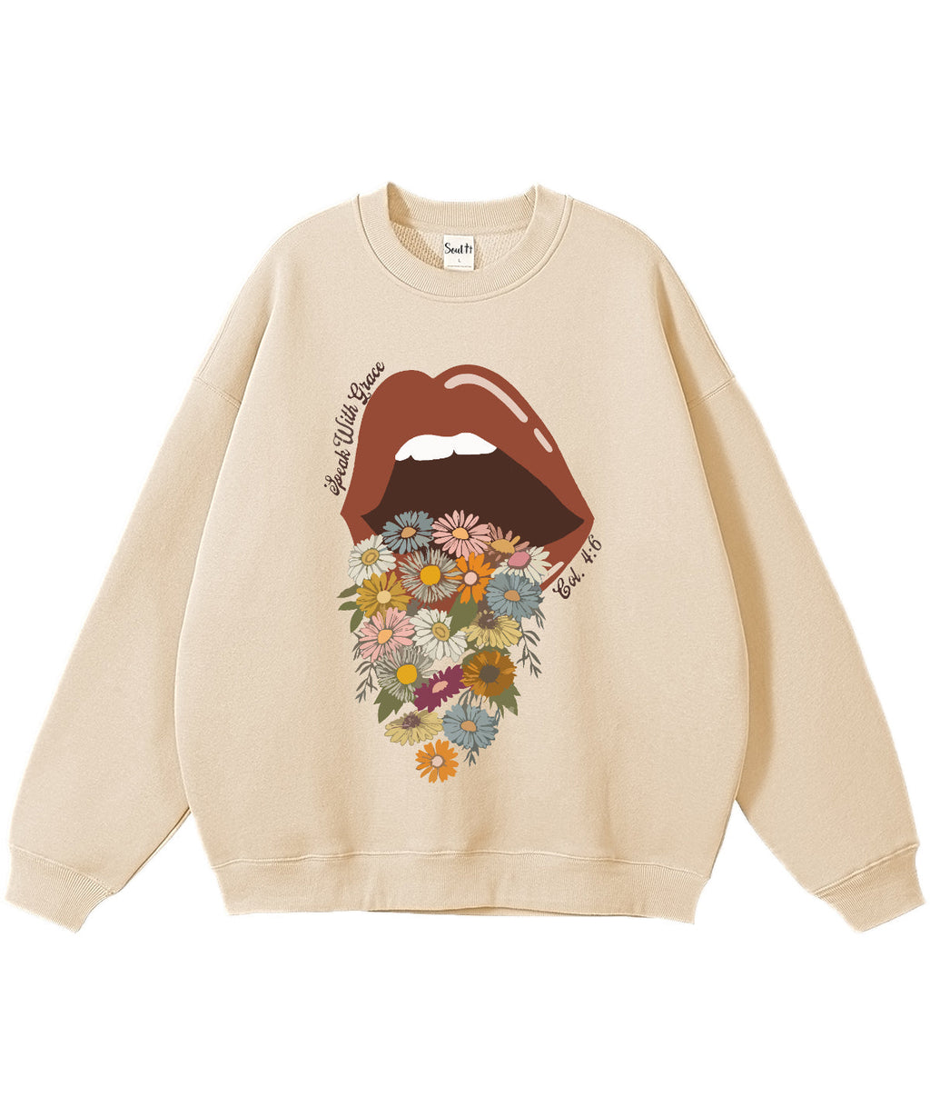 Speak with Grace Cotton Christian Sweatshirt T-Shirts, Hoodie | CiraTrend.com (Image 2)
