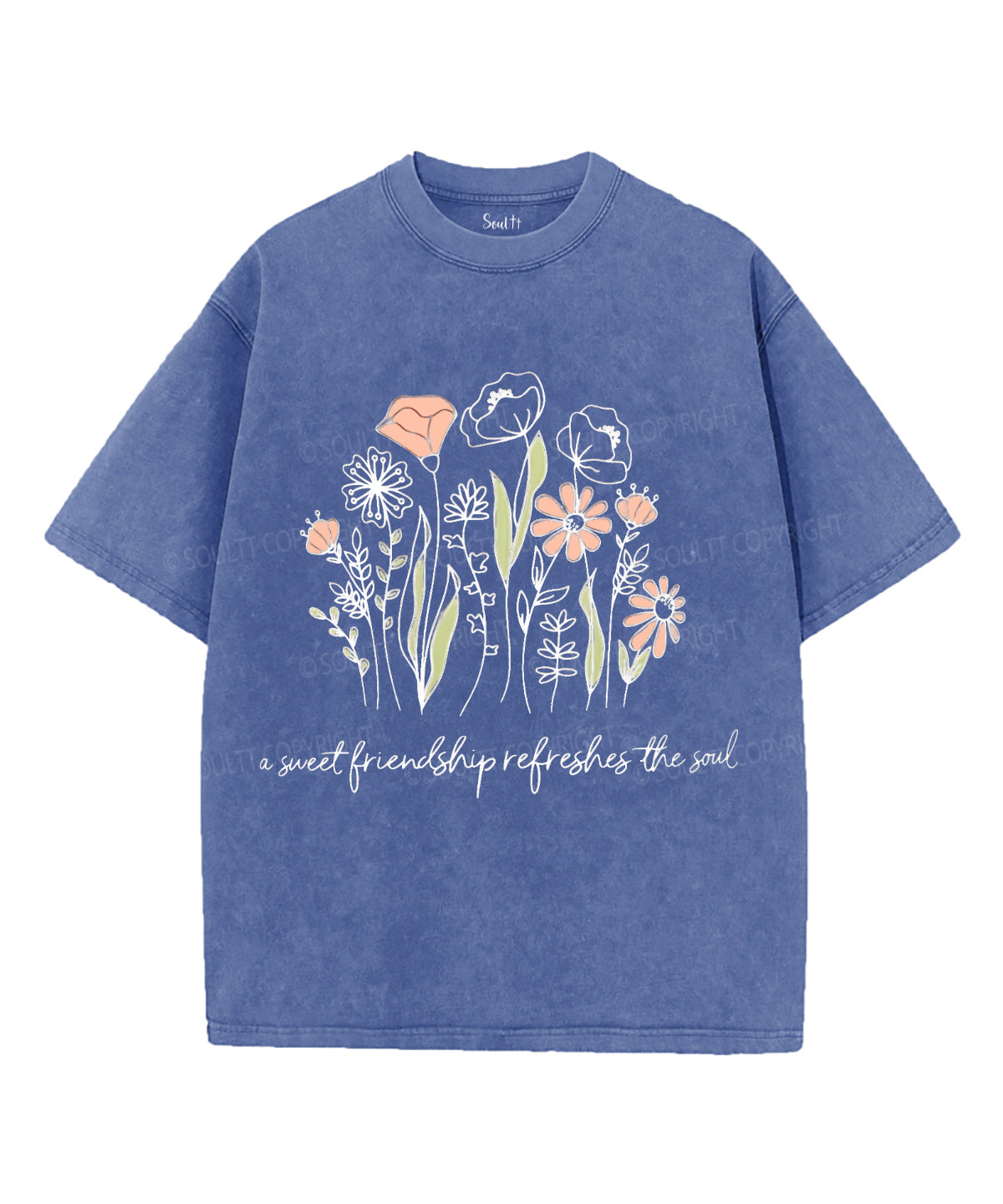 A Sweet Friendship Refreshes The Soul Unisex Washed Christian T-shirt Hoodie, Sweatshirt | CiraTrend.com (Image 3)