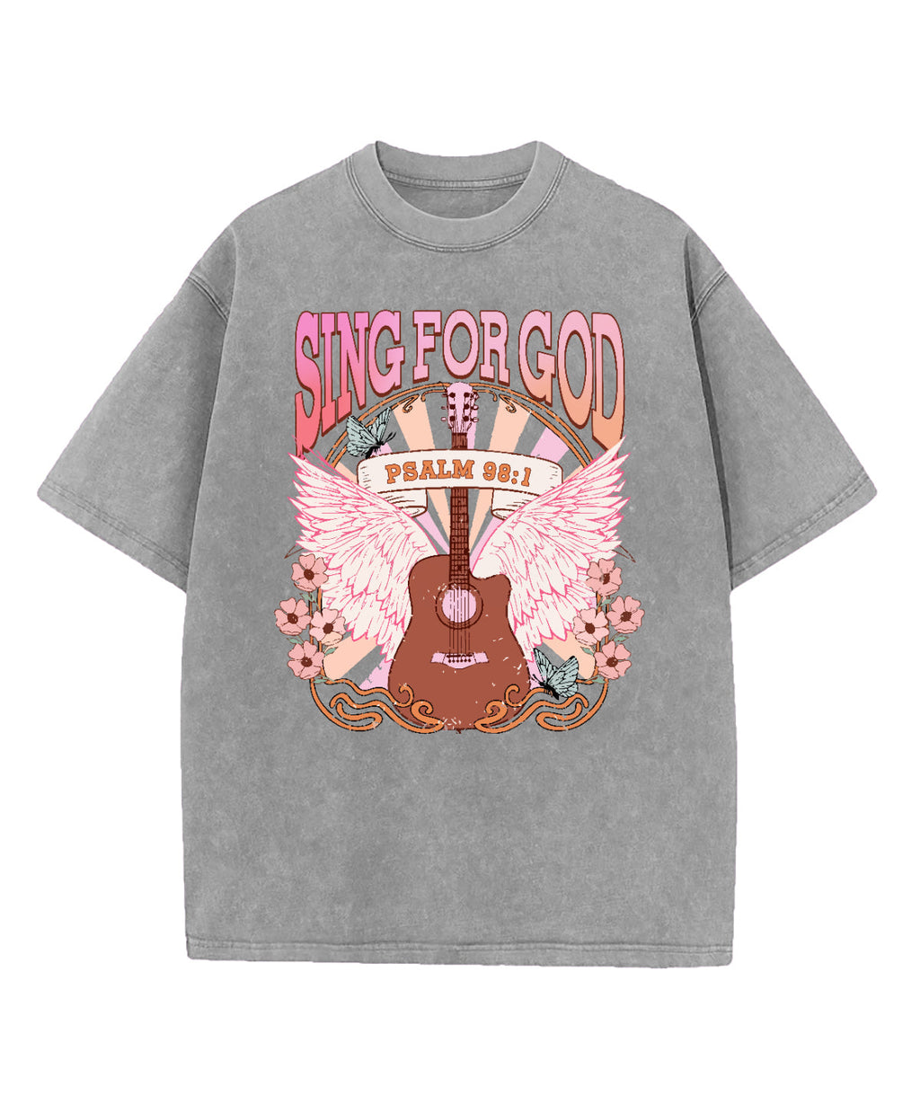 Sing For God Washed Christian T-shirt Hoodie, Sweatshirt | CiraTrend.com (Image 3)