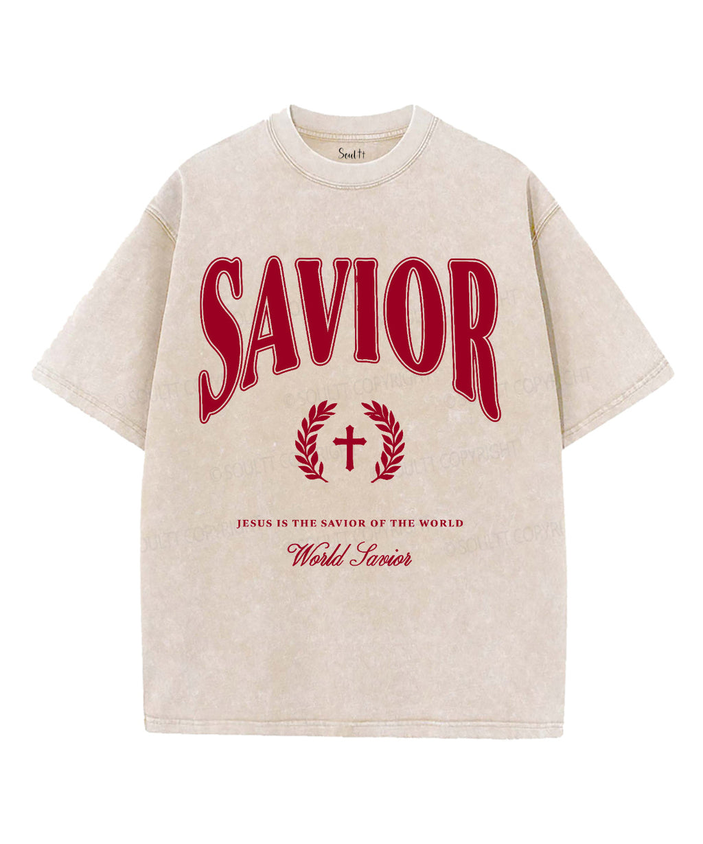 Jesus Is Savior World Washed Christian T-Shirts, Hoodie, Sweatshirt