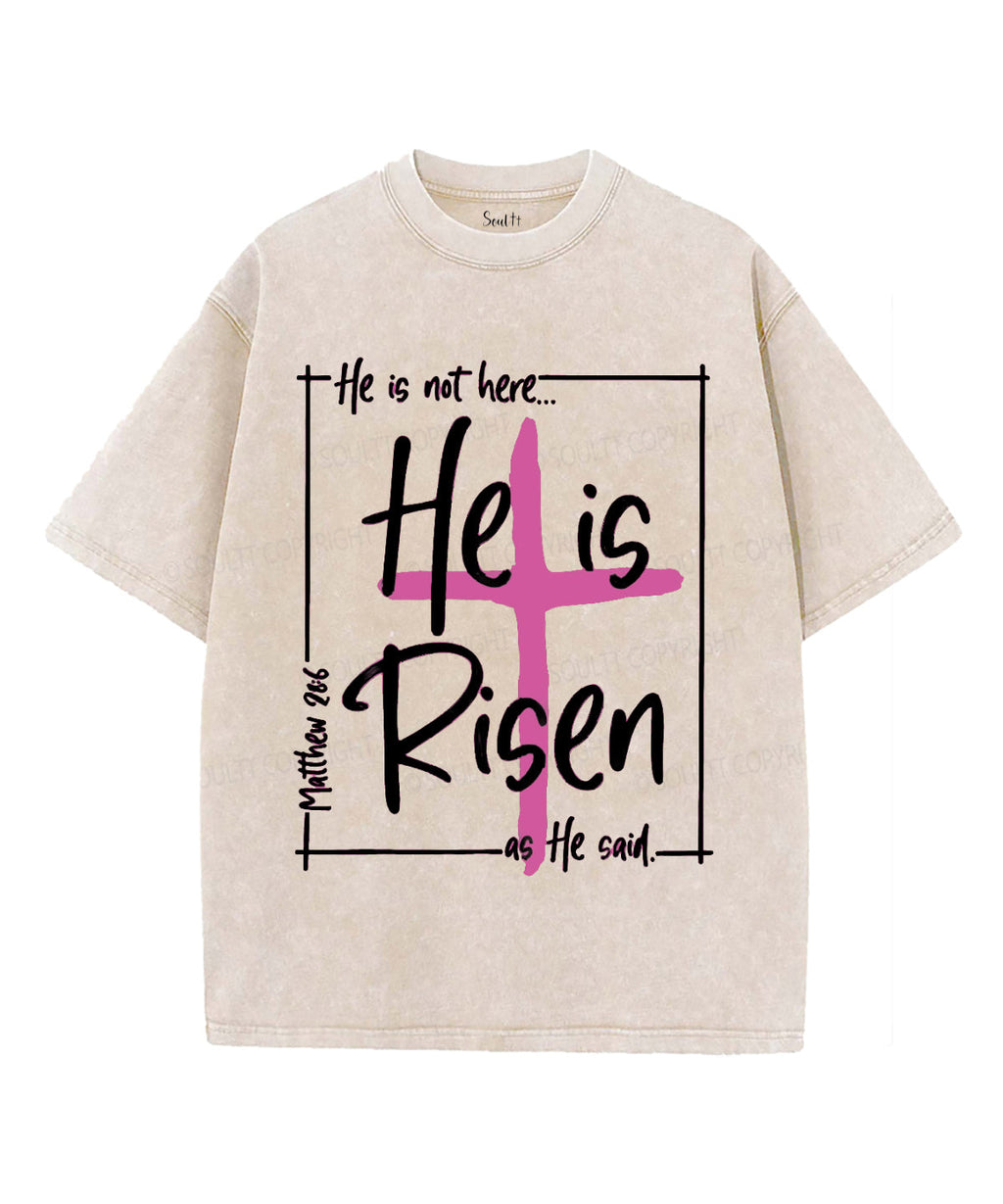 He Is Risen Unisex Washed Christian T-shirt Style011 Hoodie, Sweatshirt | CiraTrend.com (Image 1)