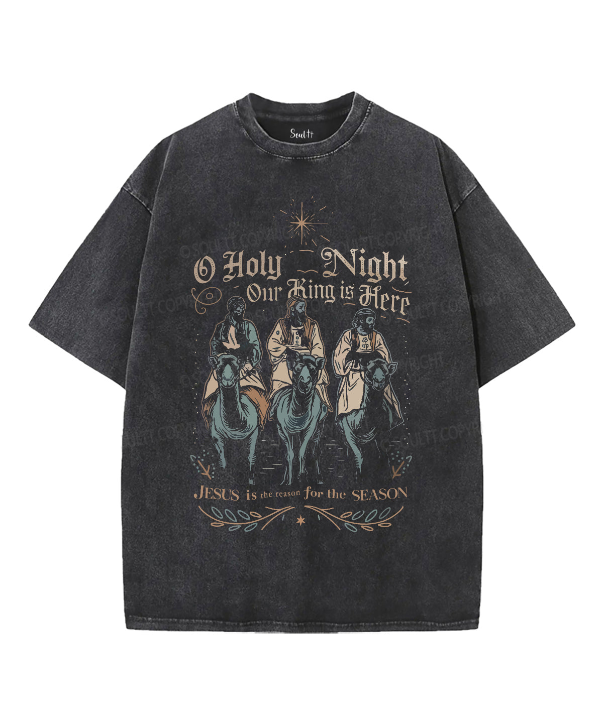 O Holy Night Washed Christian T-shirt Style003 Hoodie, Sweatshirt | CiraTrend.com (Image 1)