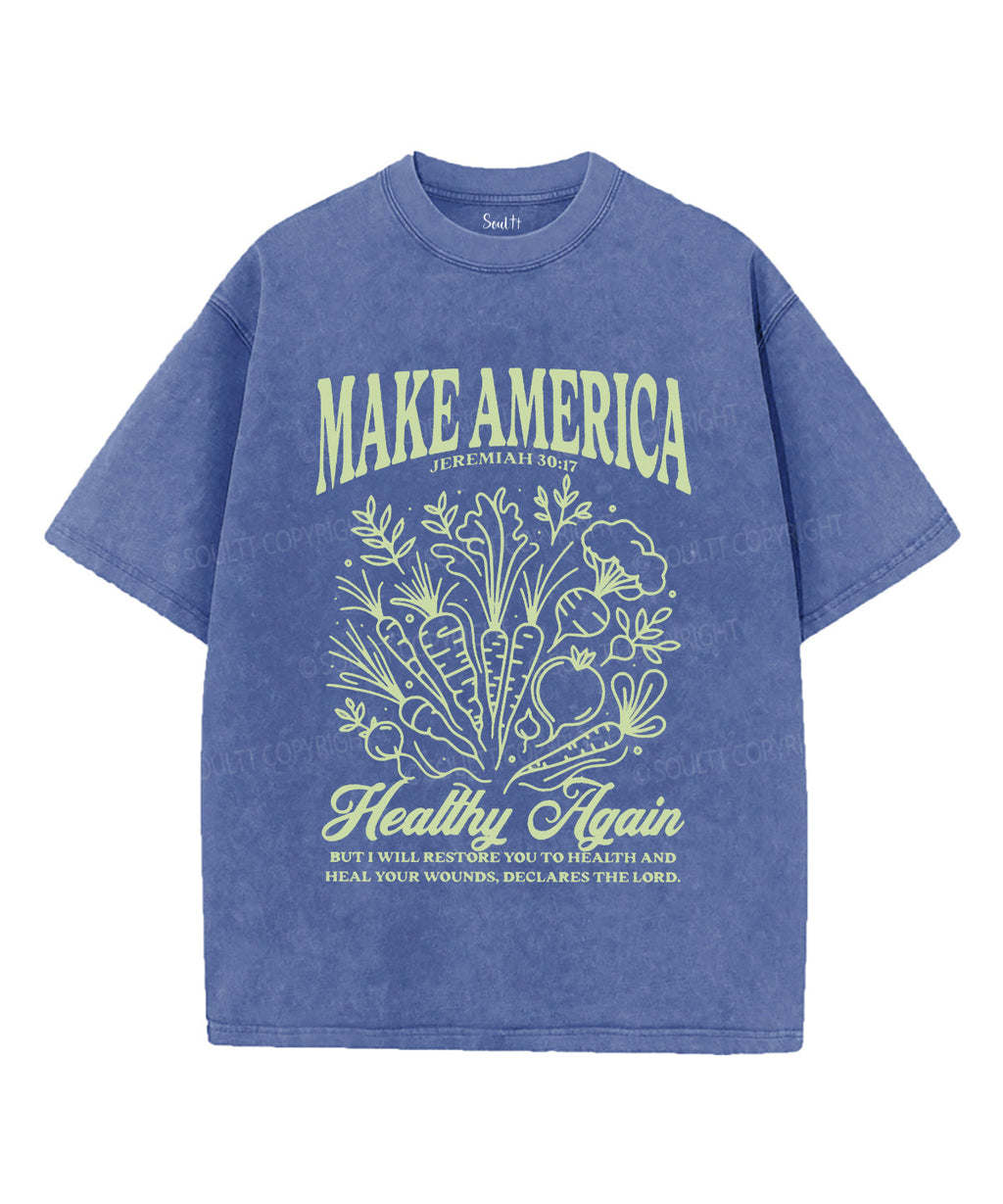 Make America Healthy Again Unisex Washed Christian T-shirt Hoodie, Sweatshirt | CiraTrend.com (Image 4)