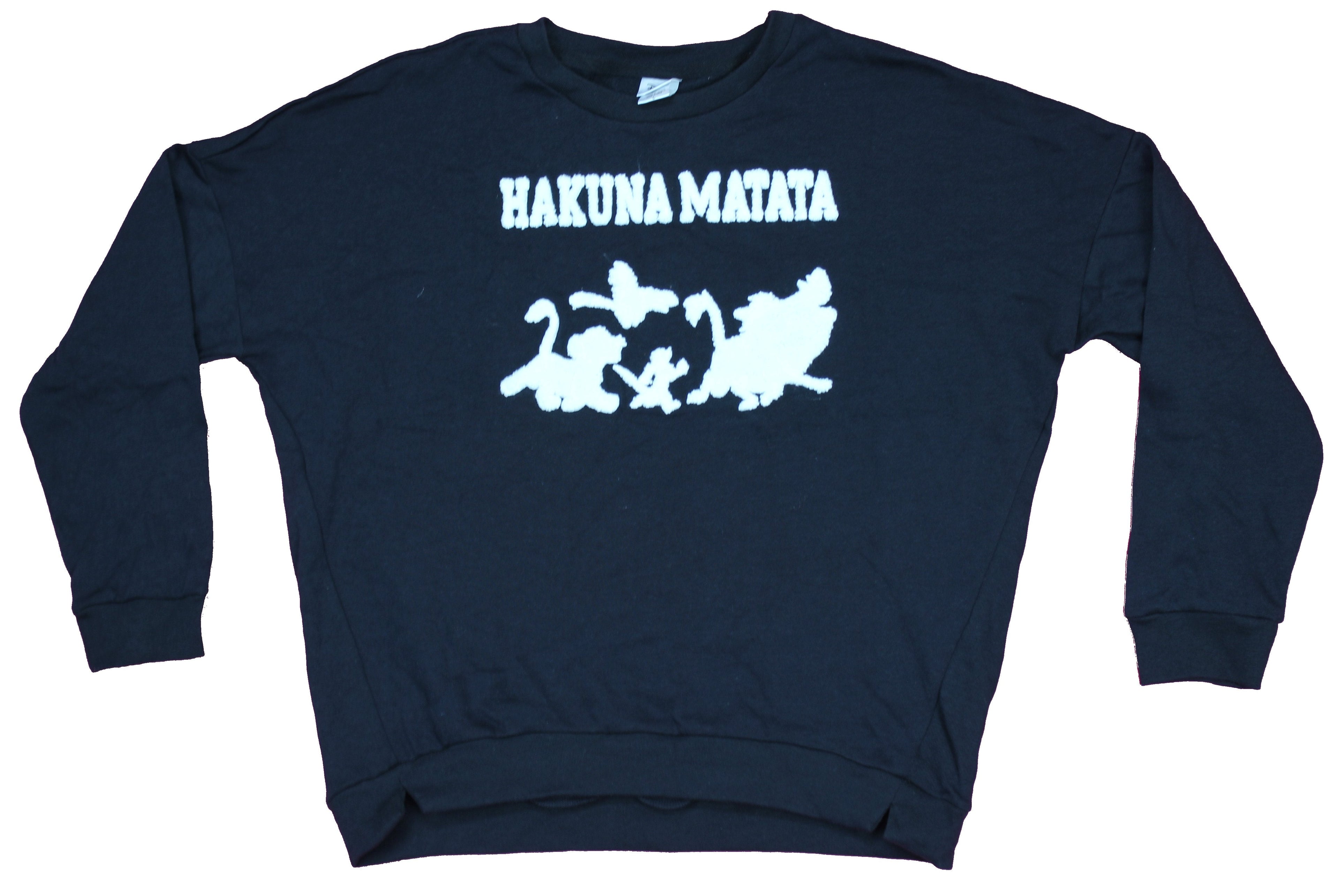 The Lion King  Girls Juniors Crewneck Sweatshirt - Raised Hakuna Matata Silhouette T-Shirts, Hoodie | CiraTrend.com