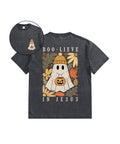 Kids Boolieve In Jesus Double Sided Washed Christian T-shirt Hoodie, Sweatshirt | CiraTrend.com (Image 1)