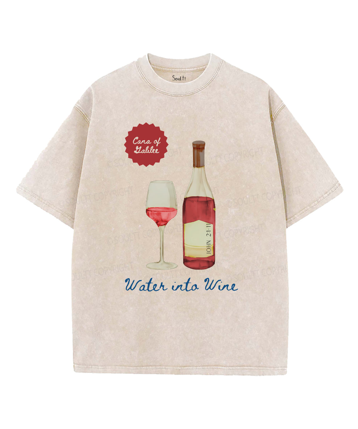 Water into wine Unisex Washed Christian T-shirt Hoodie, Sweatshirt | CiraTrend.com (Image 4)