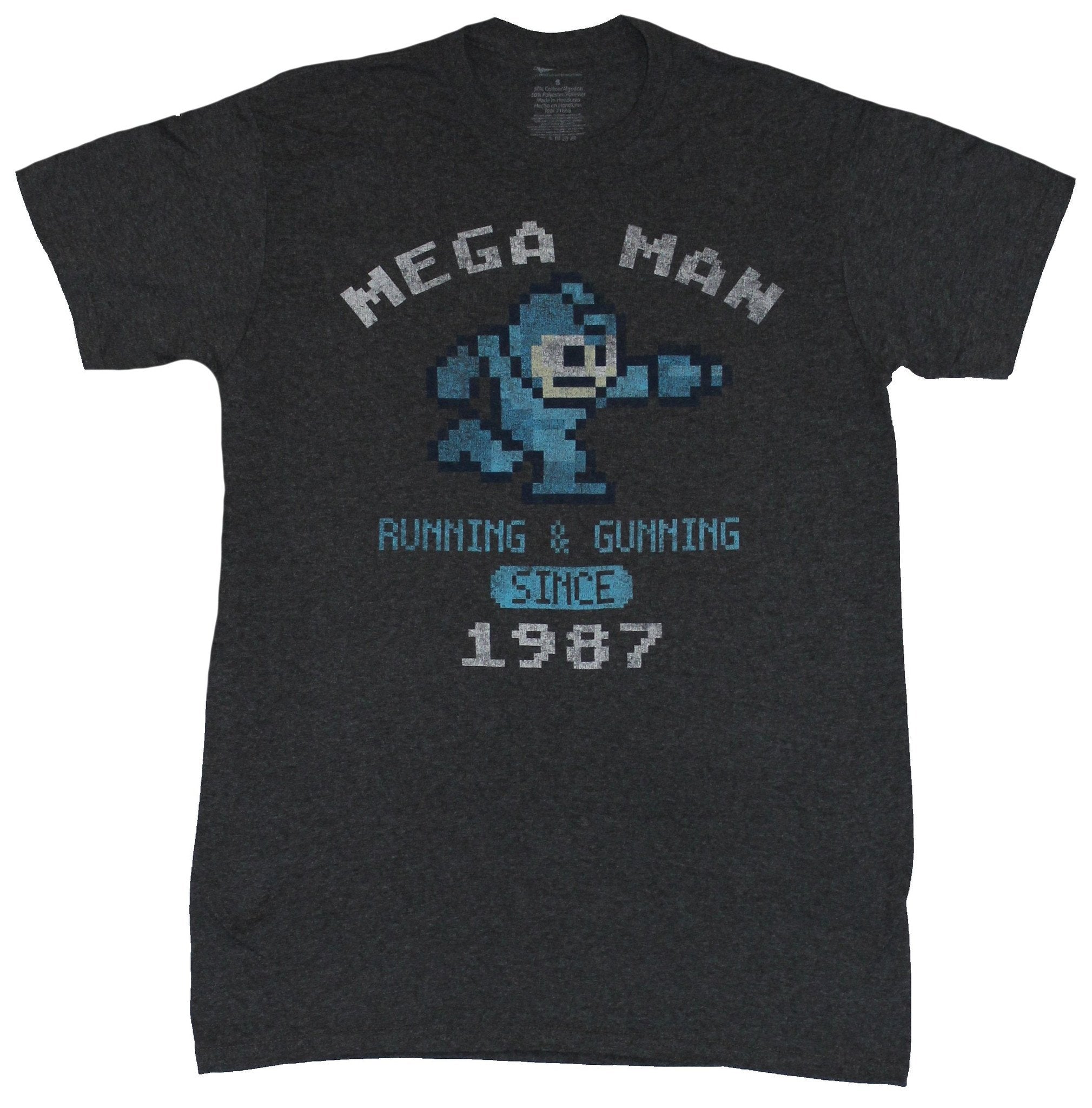 Mega Man (Capcom) Mens T-Shirt  - Distressed Running and Running Since 1987 Hoodie, Sweatshirt | CiraTrend.com