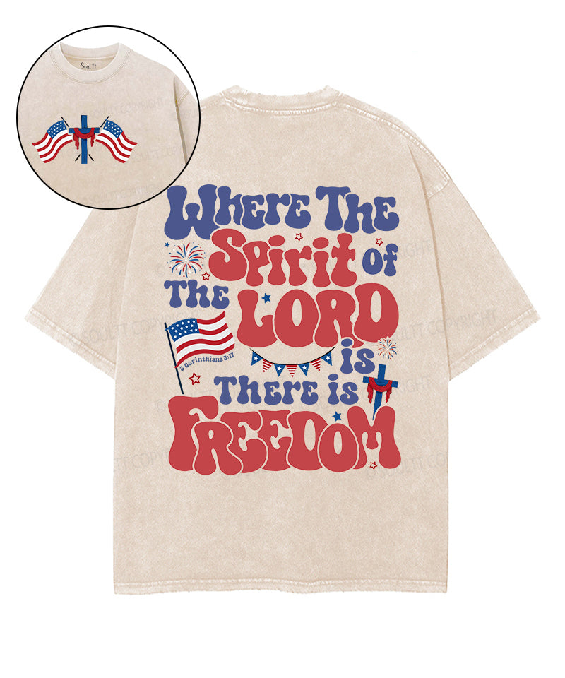There Is Freedom Double Sided Washed Christian Style001 T-Shirts, Hoodie, Sweatshirt