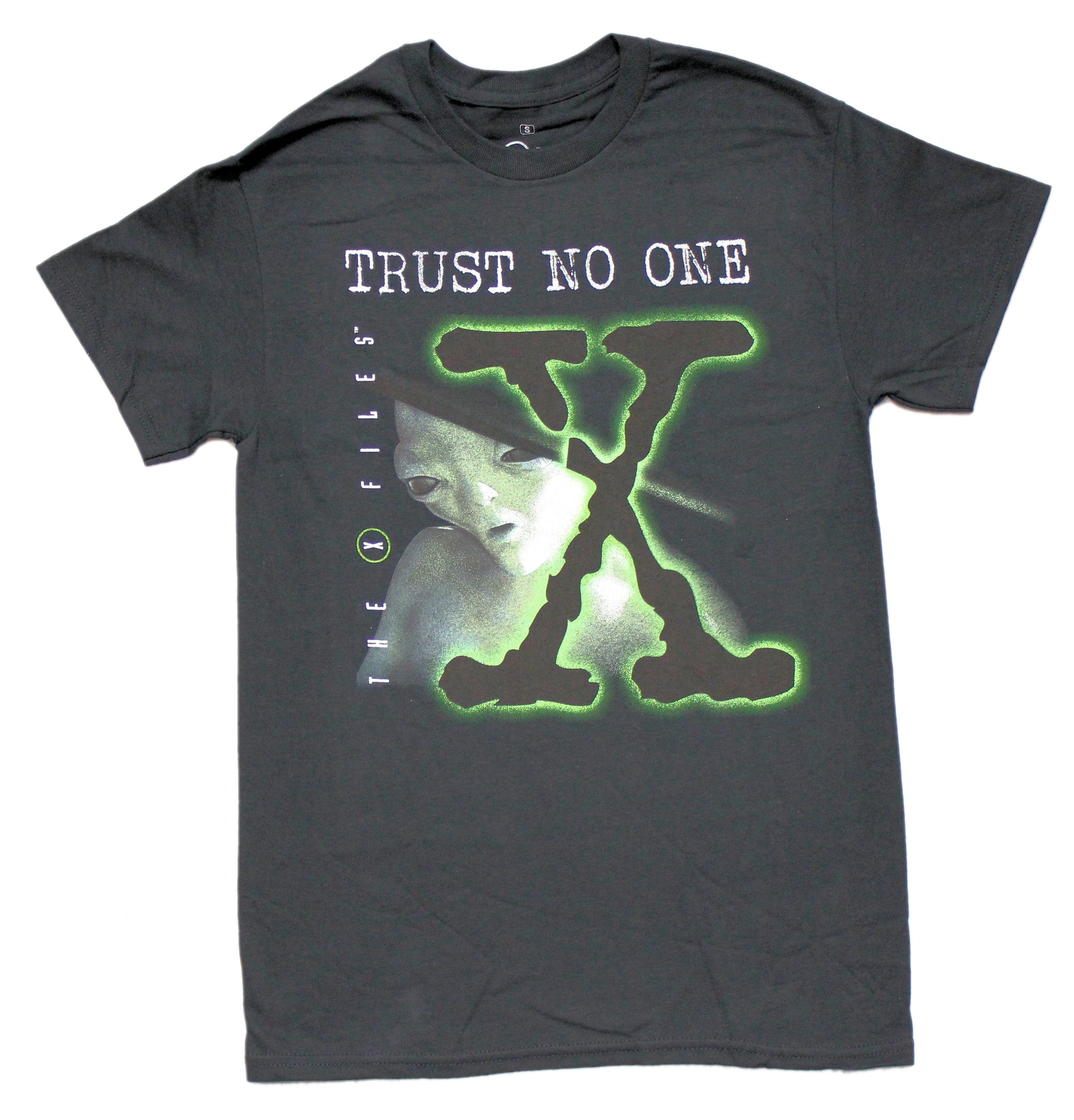 X-Files Mens T-Shirt - Trust No one - X Logo W/ Alien Hoodie, Sweatshirt | CiraTrend.com