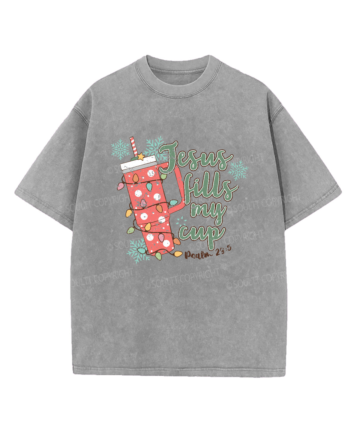 Jesus Fills My Cup Washed Christian T-shirt Hoodie, Sweatshirt | CiraTrend.com (Image 4)