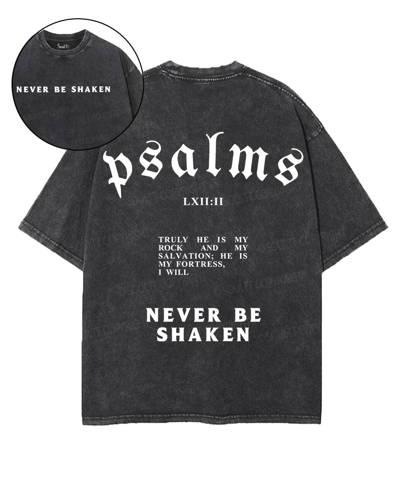Never Be Shaken Double Sided Unisex Washed Christian T-shirt Hoodie, Sweatshirt | CiraTrend.com (Image 1)