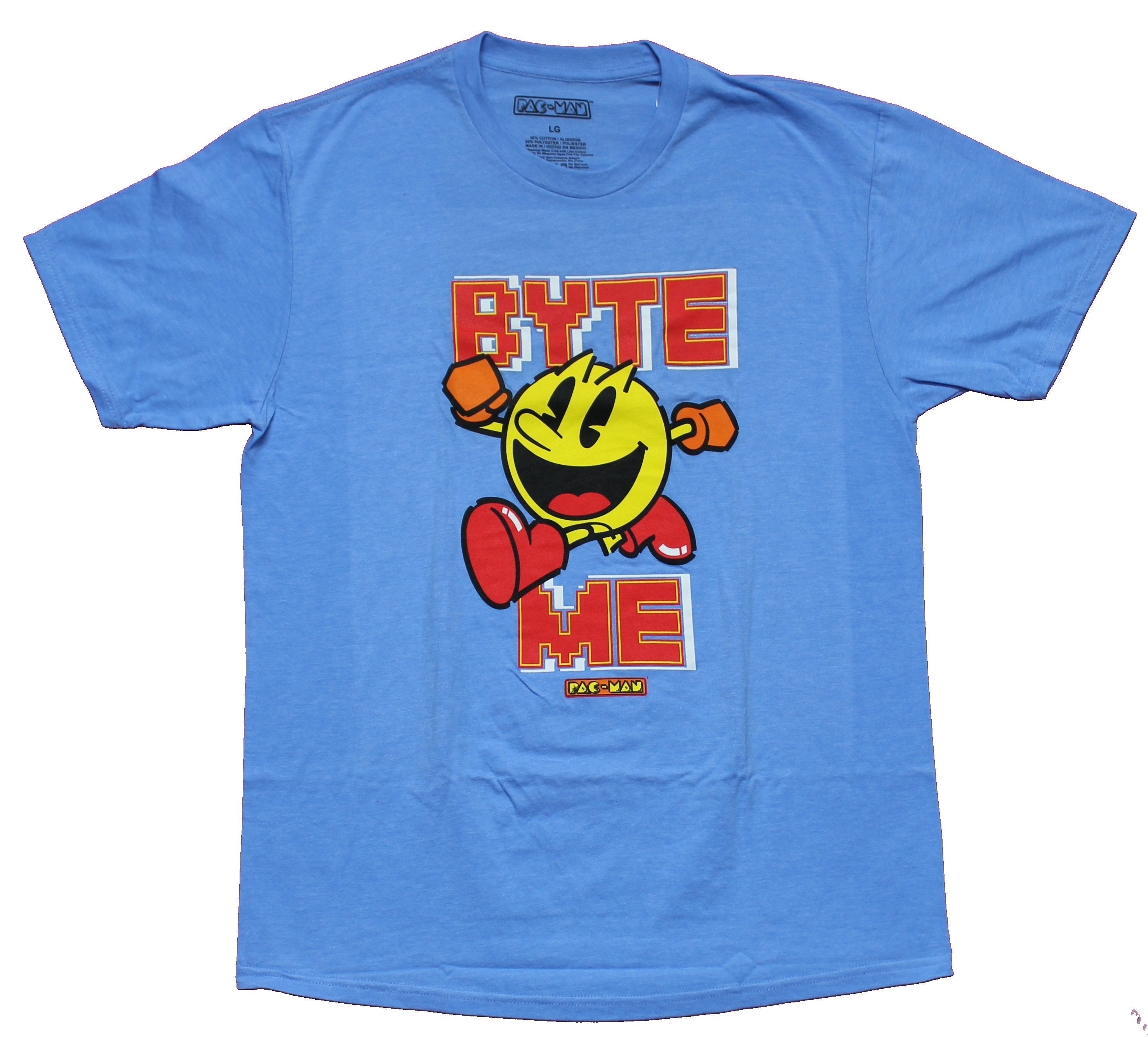 Pac-Man  Mens T-Shirt - Byte Me Classic Cartoon Pac Man Image Hoodie, Sweatshirt | CiraTrend.com
