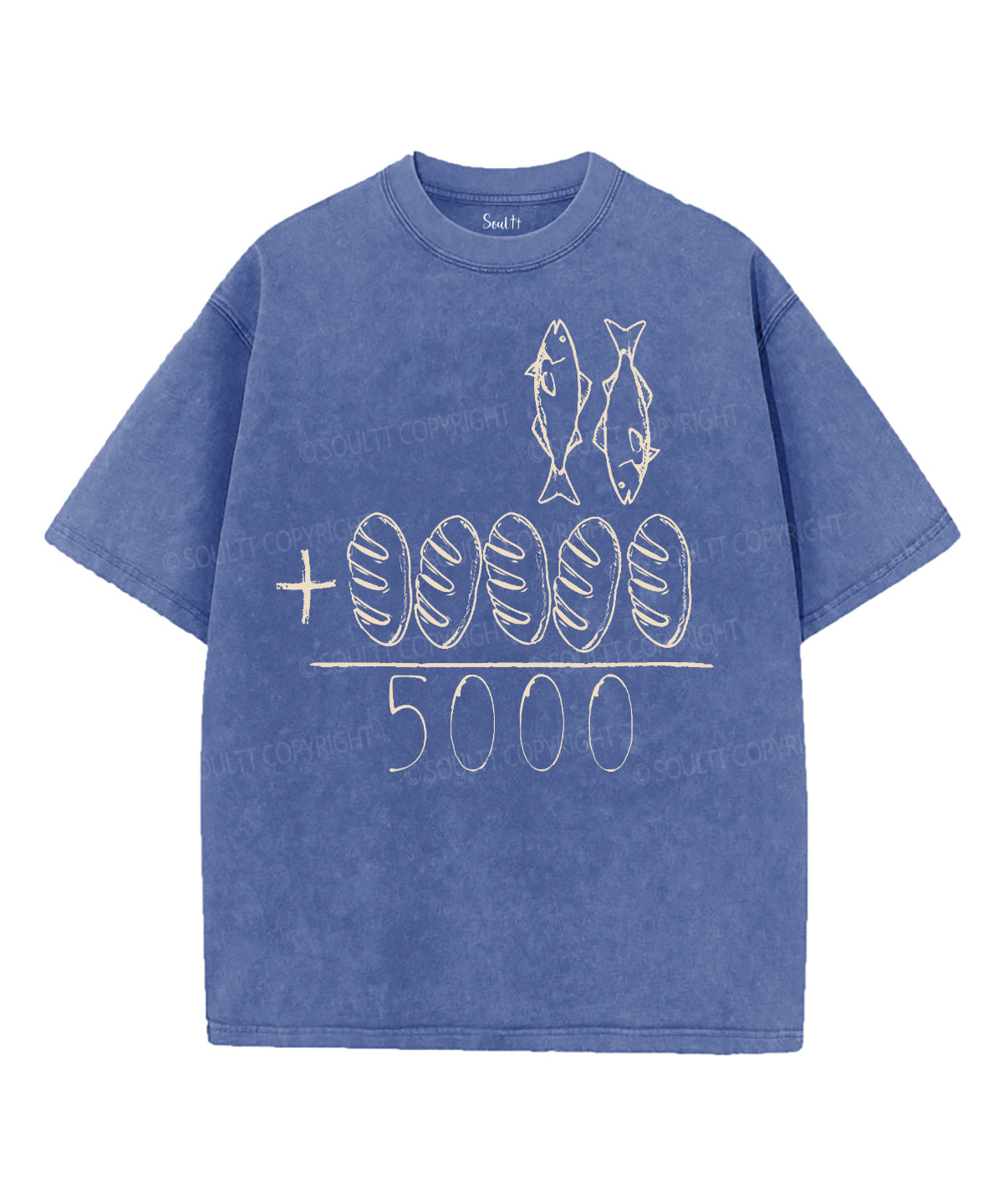 Fish And Loaves Unisex Washed Christian T-shirt Hoodie, Sweatshirt | CiraTrend.com (Image 4)