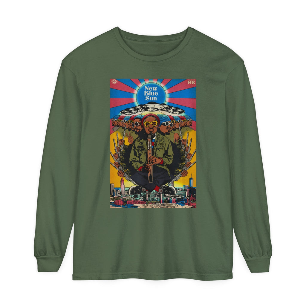 Blue Sun - Unisex Comfort Colors Long Sleeve T-Shirt Hoodie, Sweatshirt | CiraTrend.com (Image 4)