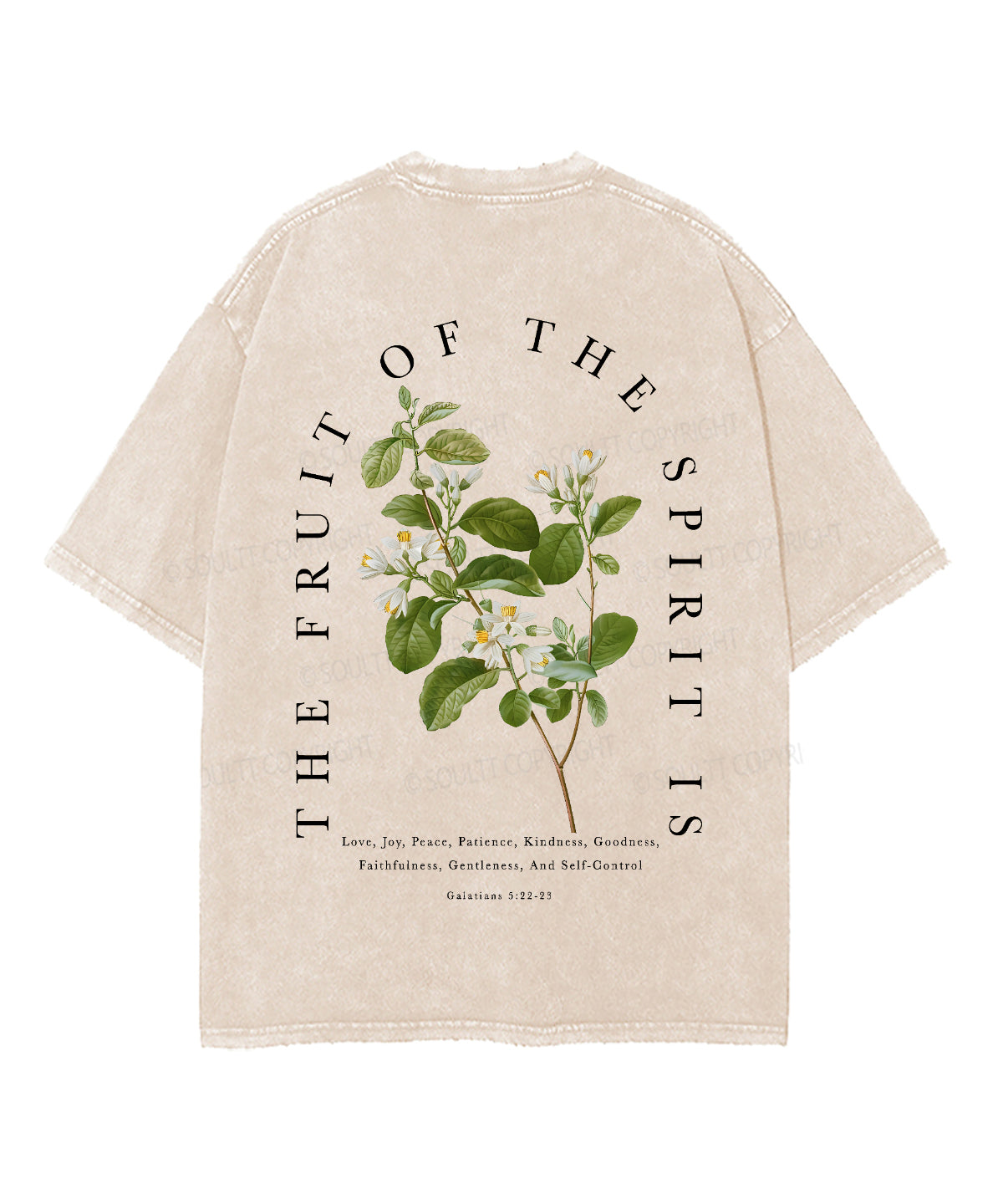 Fruit Of The Spirit Double Sided Unisex Washed Christian T-shirt Style005 Hoodie, Sweatshirt | CiraTrend.com (Image 3)