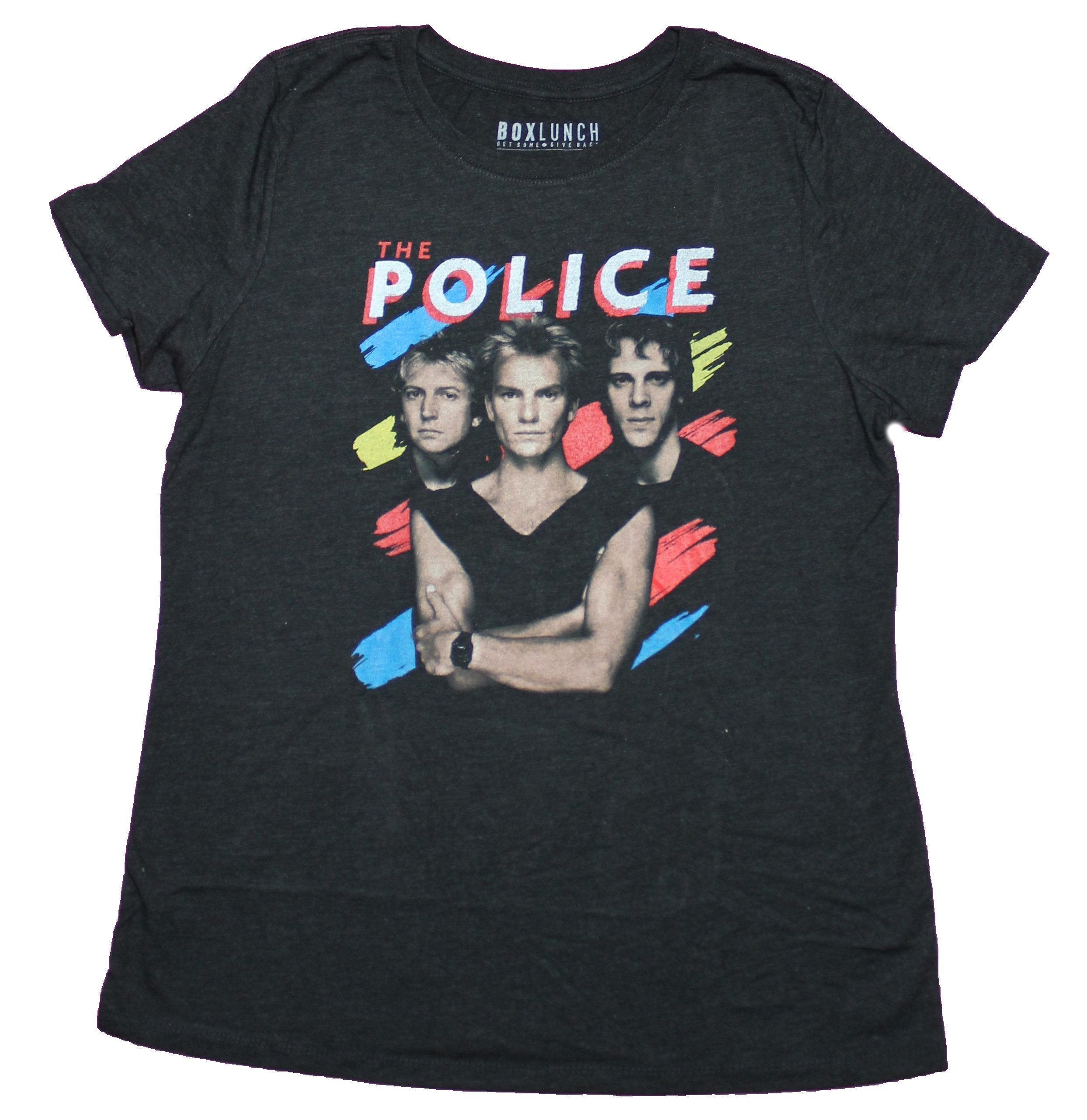 The Police Girls Juniors T-Shirt - Classic 80s Style Band Photo With Color Splash Hoodie, Sweatshirt | CiraTrend.com