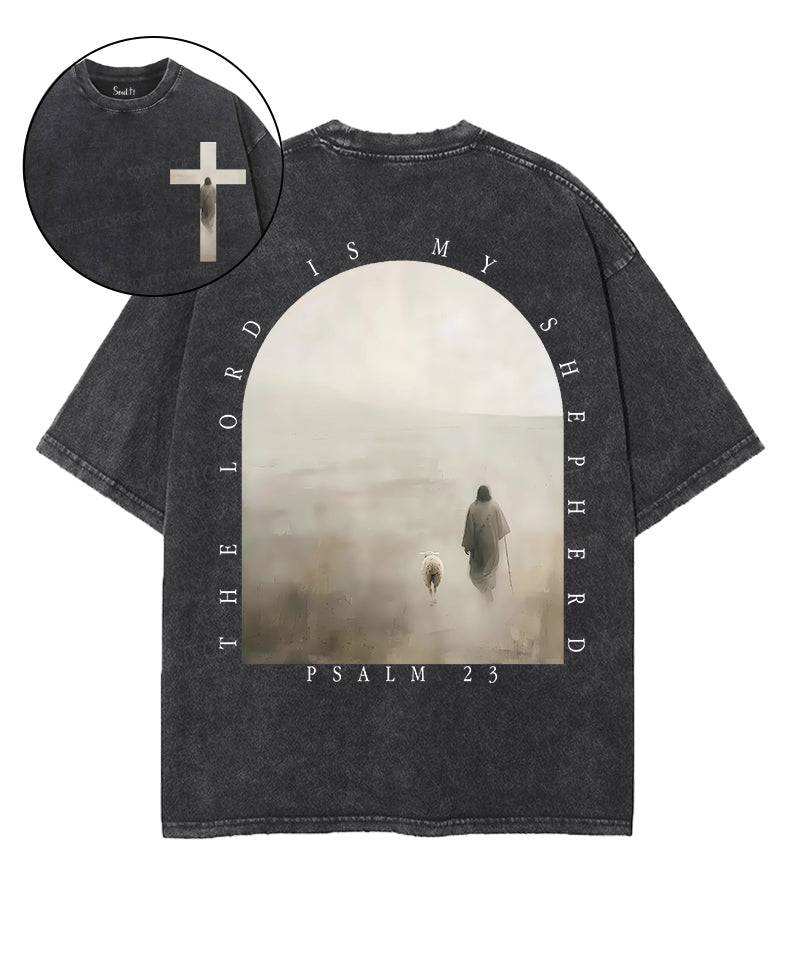 The Lord Is My Shepherd Double Sided Unisex Washed Christian T-shirt Style006 Hoodie, Sweatshirt | CiraTrend.com (Image 1)